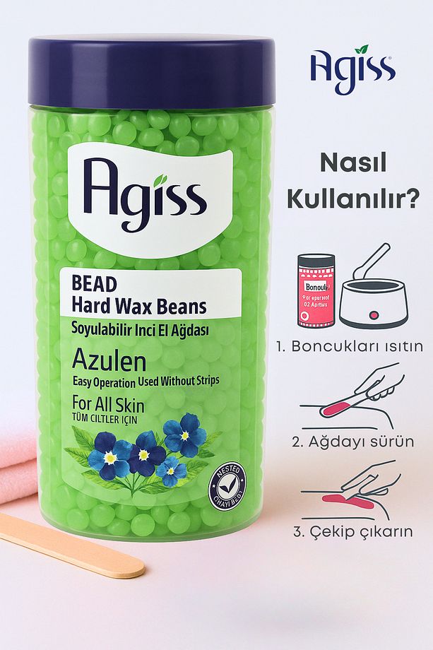 Boncuk Soyulabilir Ince El Ağdası + Ağda Isıtıcı Set - 8