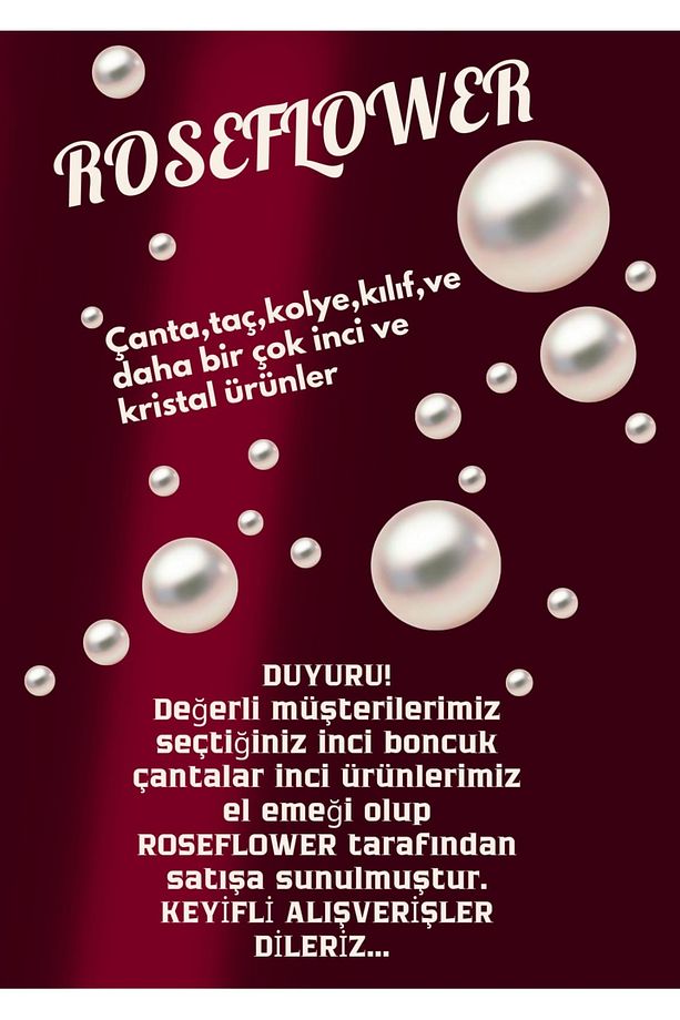 İnci boncuk çanta davet,nikah,gece,gelin her makanlara uygun - 4