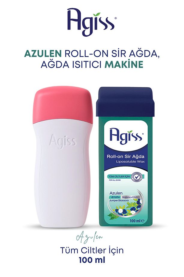 Tüm Cilt Tipleri Için,4 Hafta Etkili, Ağda Seti,azulen Roll-on Sir Ağda,sir Ağda Isıtıcı Makine - 1