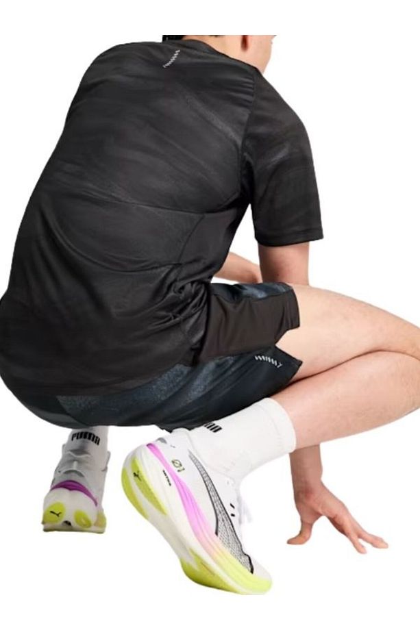 Erkek Tişört RUN VELOCITY AOP TEE MPUMA Black 52659901 - 4