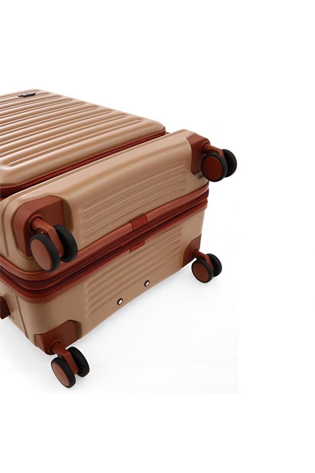 ÇÇS 5238 Lüx Orta Boy Valiz Kahve - 6