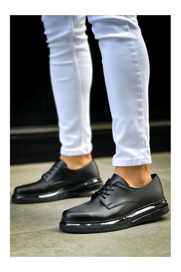 Lace-Up Men's Casual Shoes Black