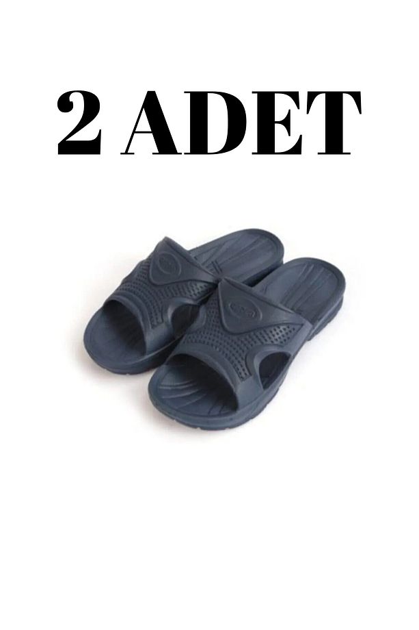 2 ADET Gezer Hafif Rahat Taban Banyo Balkon Bahçe Tuvalet Terliği - 1