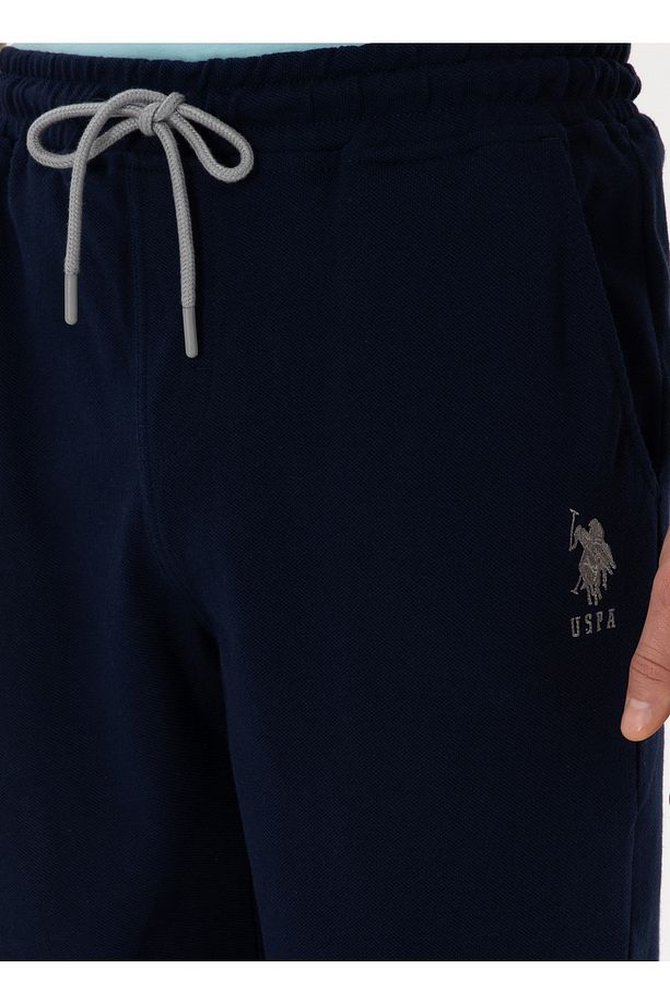 Lacivert Lastikli Bel Regular Fit Erkek Sweat Şort MARKO - 5