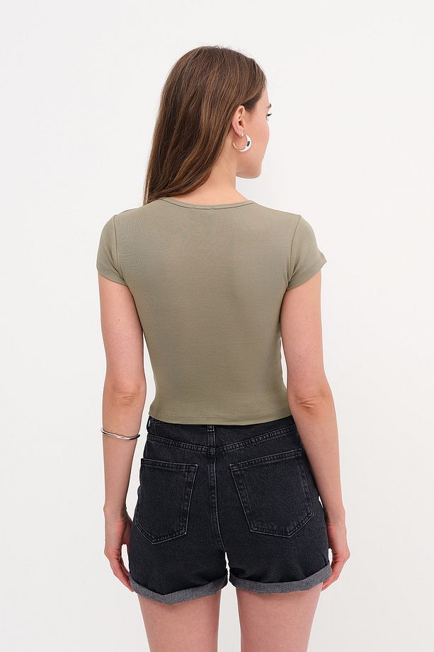 Kısa Kollu Basic T-shirt P1742 - 6