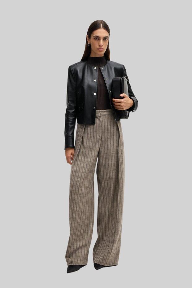 Samarie Deri Ceket Siyah - 3