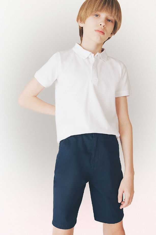 Erkek Çocuk Cepli Basic Düz Gabardin Şort C2955A825SM - 3