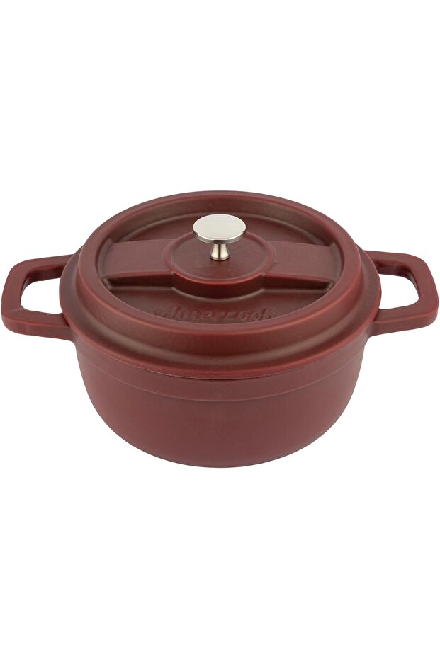 AMERCOOK قدر صلب أحمر 18سم - 7