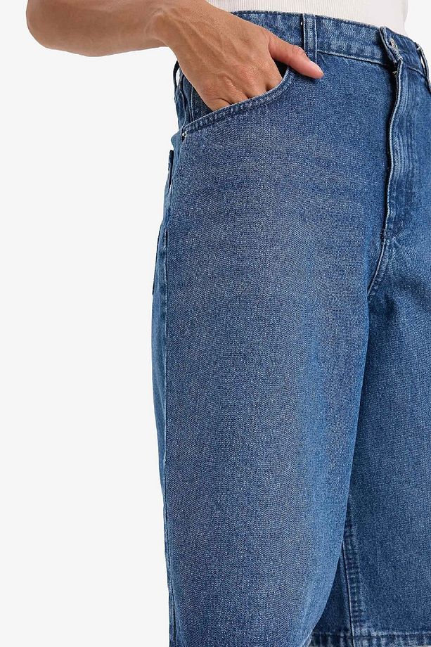 Yüksek Bel Jean Bermuda Şort E1615ax25sm - 5