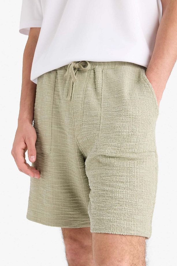 Relax Fit Beli Bağcıklı Bermuda Şort E1236AX25SM - 6