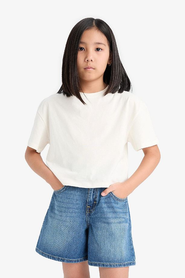 Kız Çocuk Jean Şort E0110A825SM - 7
