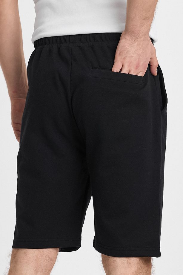 Erkek Siyah Regular Fit Şort & Bermuda - 4