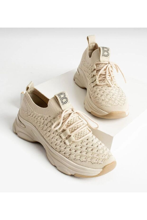 Women's Summer Sneakers High Sole Lace-up Walking Shoes