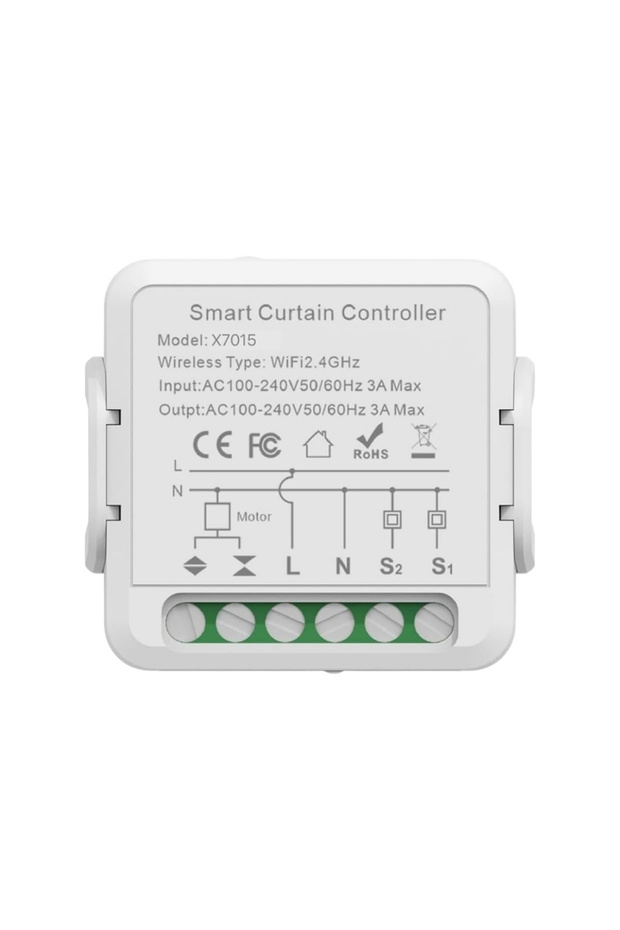 Akıllı Sıva Altı Perde, Panjur Kontrol Anahtar Wi-fi Bt Mobil Kontrol Programlanabilir Switch X7015 - 1