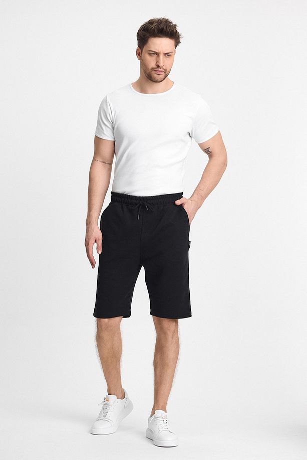 Erkek Siyah Regular Fit Şort & Bermuda - 2