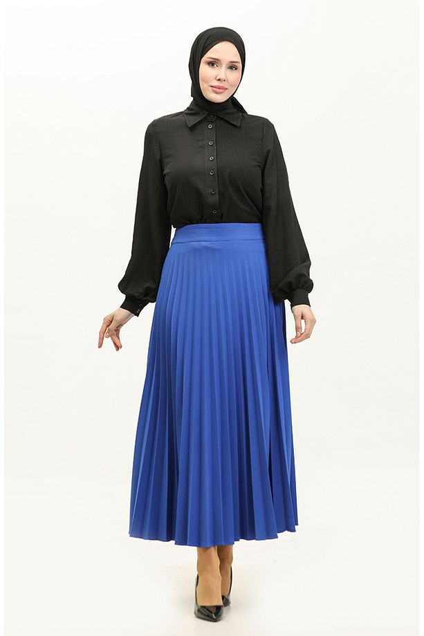 Piliseli Etek 2249-03 Saks - 1