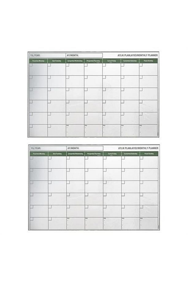 haftalık planlayıcı Manyetik Yapışkanlı Bir Aylık Program Planlayıcı Takvim 85x56 cm - 3