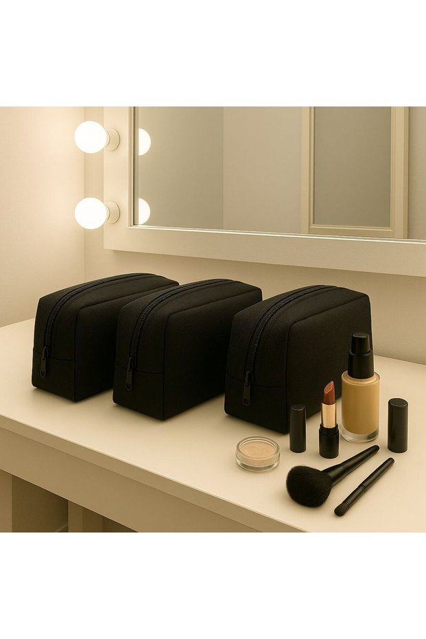 Travel Type 3-Piece Makeup Bag Organizer