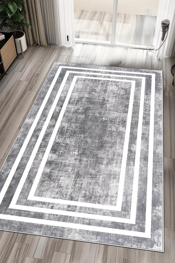 Makinede yıkanabilir kaymaz taban leke tutmaz mutfak halısı salon halısı ve yolluk/8052 Dikdörtgen - 2