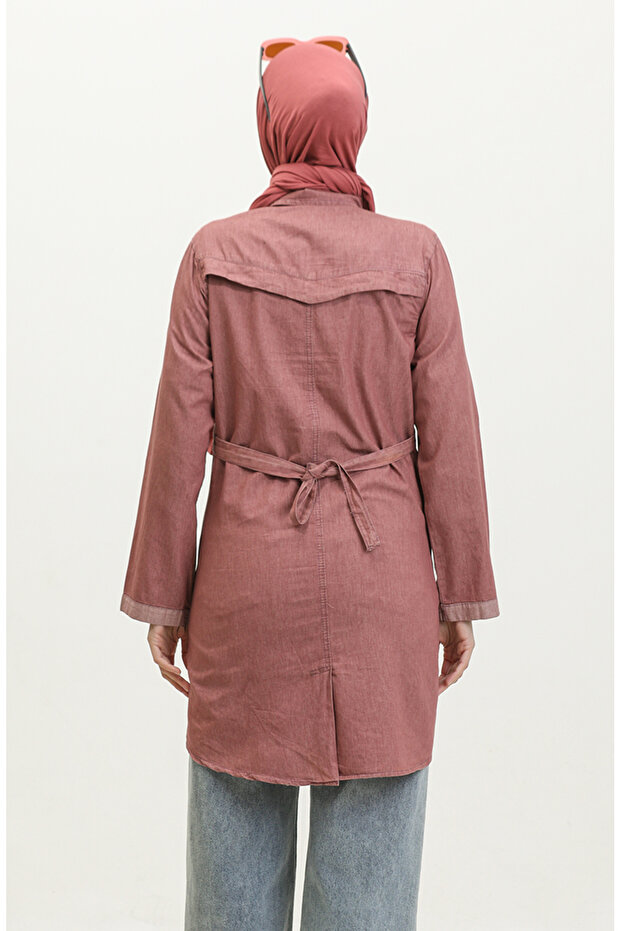 Cepli Hamile Tunik 2700127-01 Gül Kurusu - 5