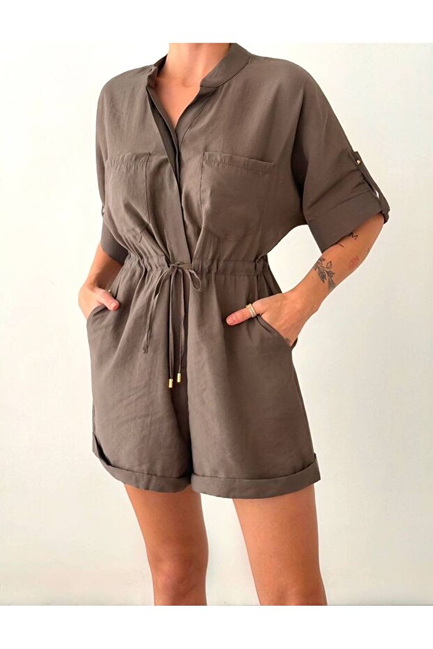 Kadın Şortlu Tulum - 1