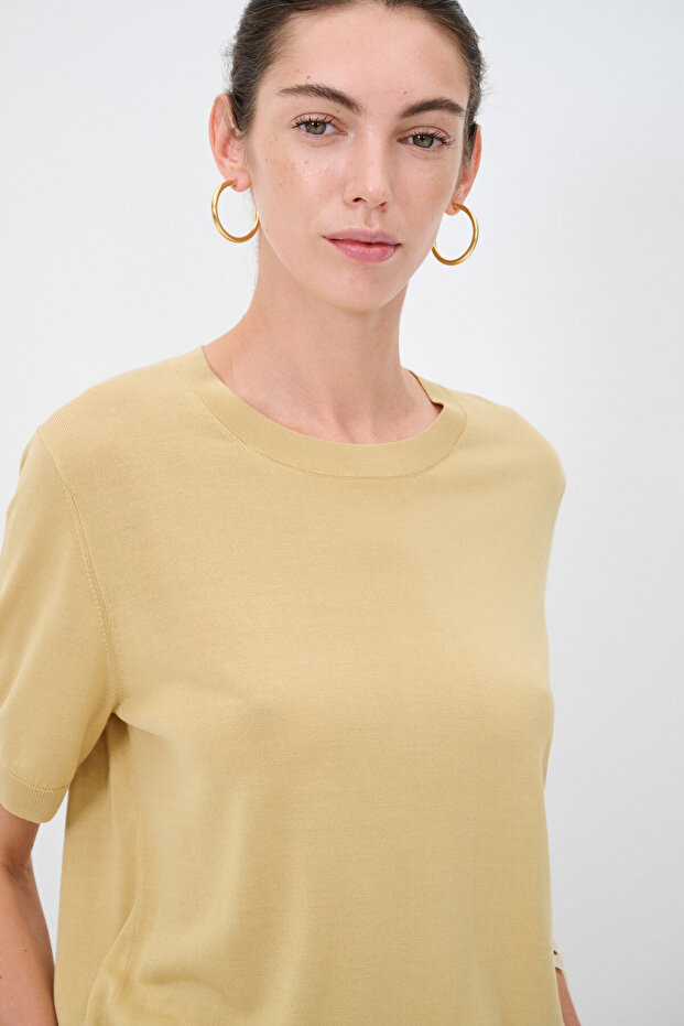 Kısa Kol Triko Bluz - 5