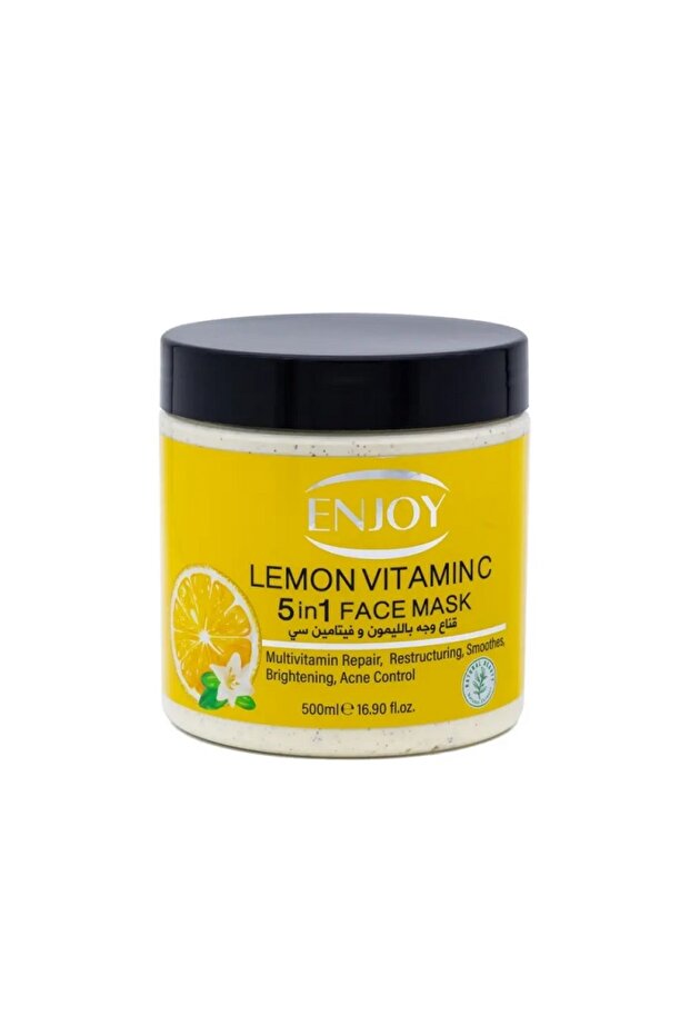 Face & Body 5-in-1 Whitening Mask 500 ML – LEMON VIT C Extract for Brightening, Firming & Acne Cont