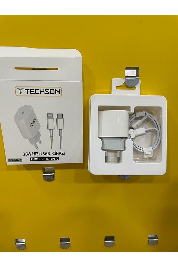 Techson Type-c Şarjı Iphone Uyumlu 15 16 Serisi Hızlı Şarz Aleti(ADAPTÖR TYPE-C KABLO) - 3