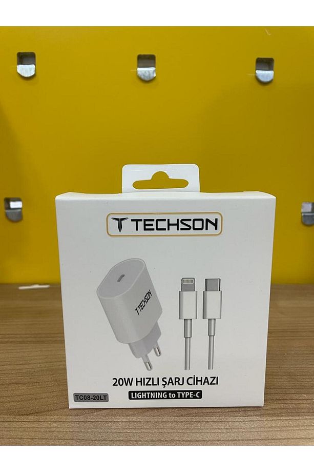 Techson Type-c Şarjı Iphone Uyumlu 15 16 Serisi Hızlı Şarz Aleti(ADAPTÖR TYPE-C KABLO) - 1