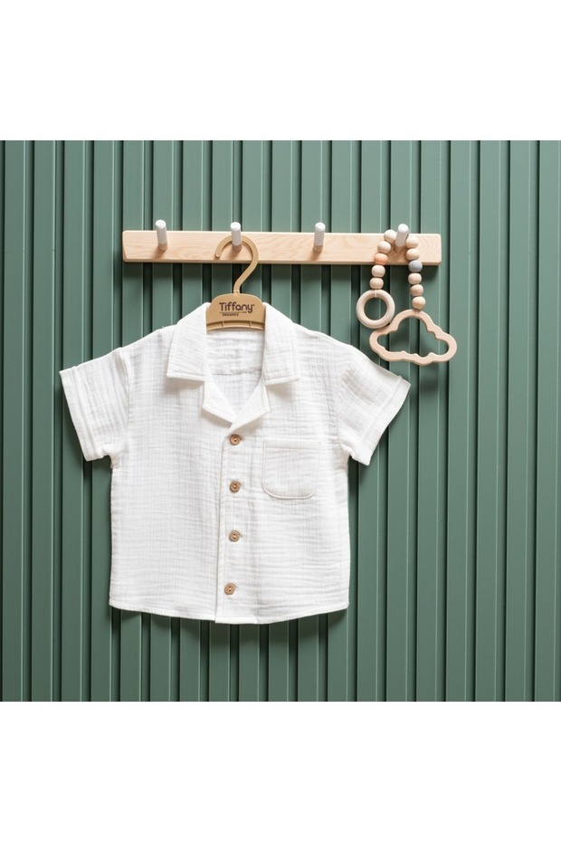 Baby Baby Muslin Theme Short Sleeve Shirt 26093