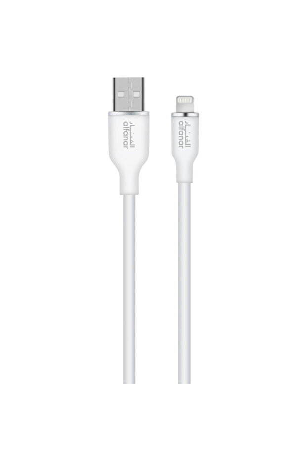 كابل شحن سريع من السيليكون USB Type-A إلى Lightning بسرعة 480 ميجابت في الثانية وقوة 2.4 أمبير، بطول 1 متر