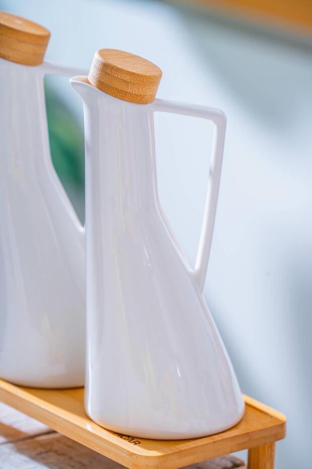 Pamira Bambu Standlı Yağlık & Sirkelik Seti - 2