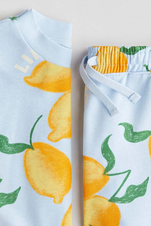 2 Parçalı Baskılı Sweatshirt Set - 3