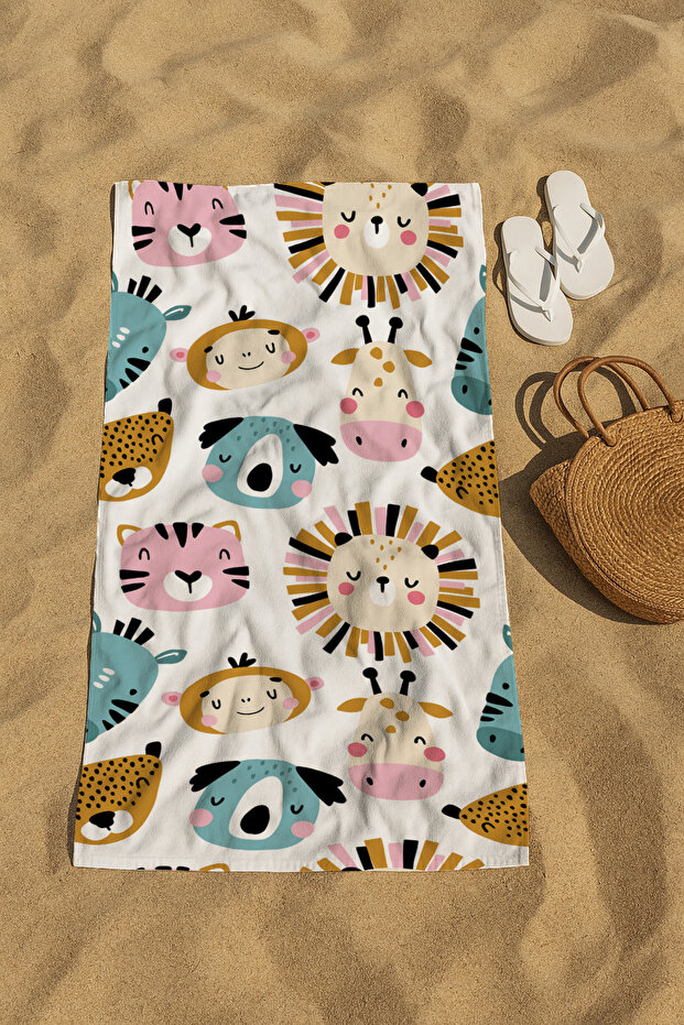 Beach Towel, 80 X 150 cm Printed Towel, Sea Towel, Sunbed Towel