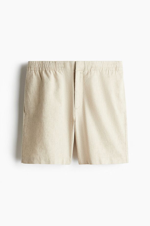 Keten Karışımlı Şort Regular Fit - 4