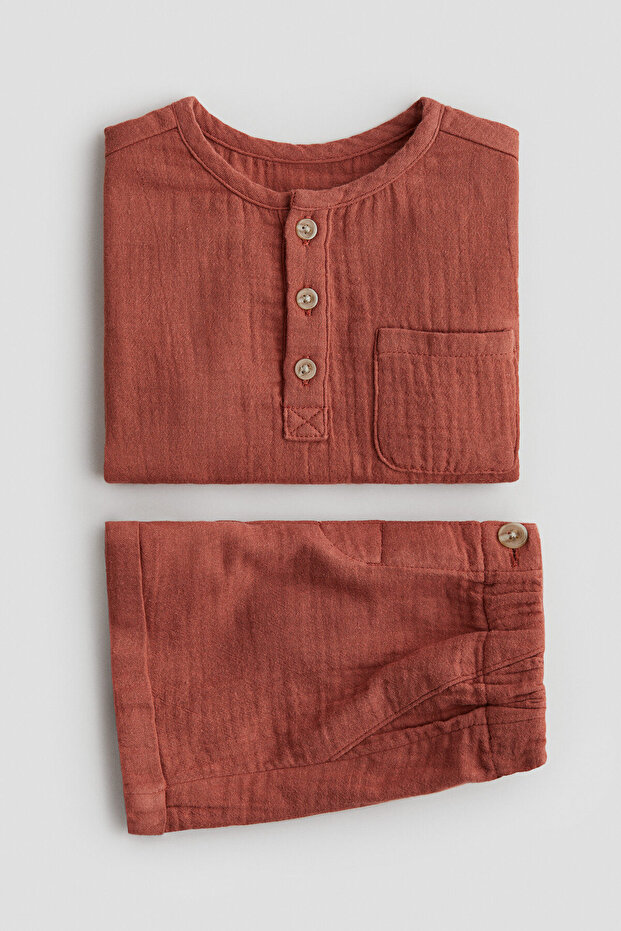 2 Parçalı Pamuklu Muslin Set - 3