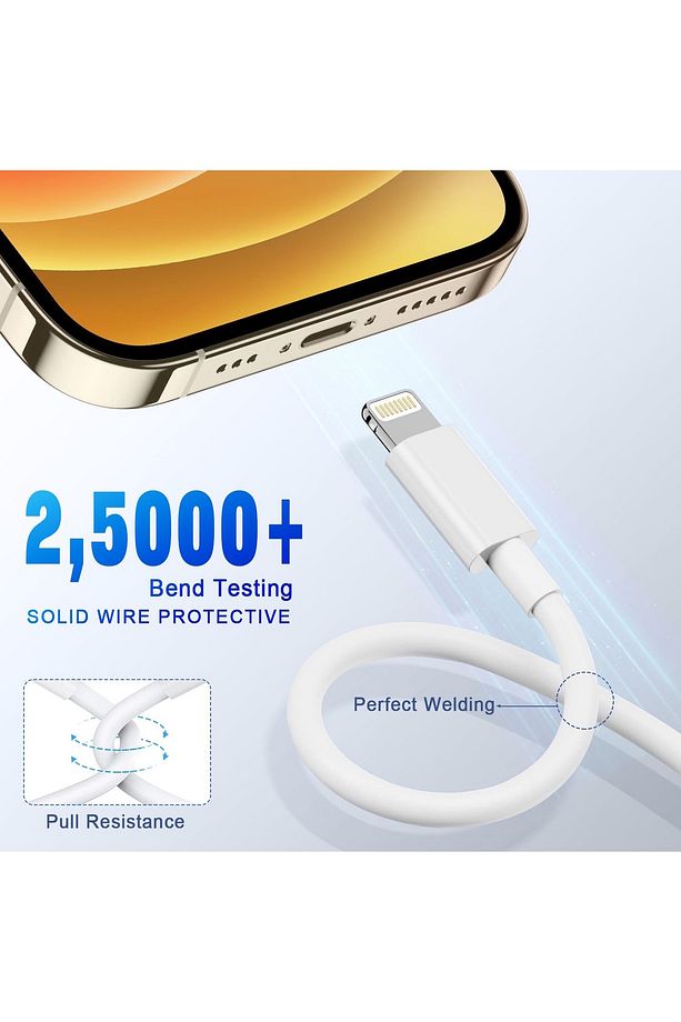 By Zore iphone 8 X Xs Xr 11 12 13 14 Pro Max Plus Uyumlu Hızlı Şarj Kablosu Type C To Lightning 1m - 2