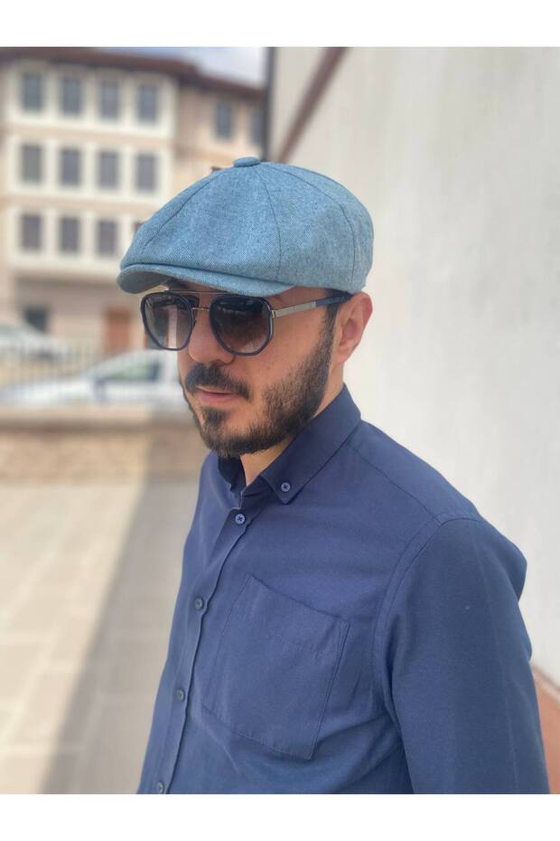 Men's Summer Linen Cap British Style Peaky Blinders 8 Piece Linen Cap