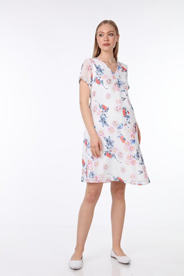 ŞİFON HAMİLE ELBİSE - 1