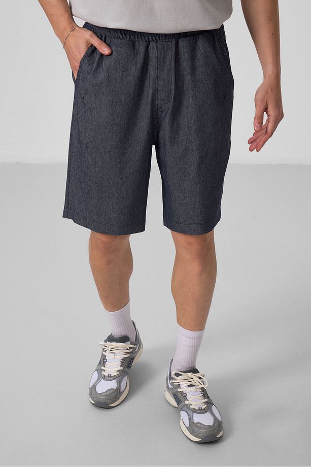 Kot Lacivert Standart Fit Dokuma Hafif Esnek Chino Erkek Şort - 81290 - 3