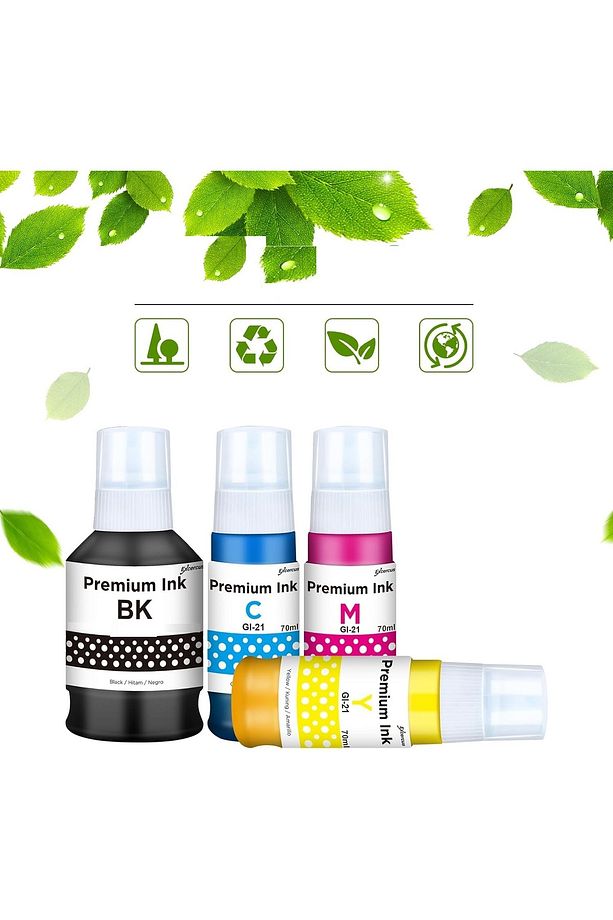 Pixma G3470 Gı-40/gı-41 4 Renk Muadil Mürekkep Seti - Siyah 135 ml- Renkliler 70 ml - 3