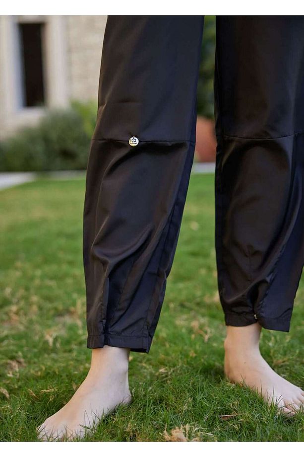 Kapalı Mayo - Paraşüt Siyah Tek Pantalon - 4