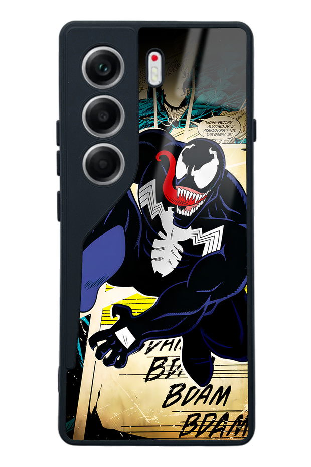 غلاف هاتف لامع بتصميم Venom لهاتف Tecno Camon 40