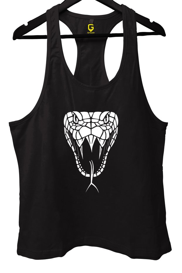 Snake Black Gym Fitness Tank Top Athlete Tank Top