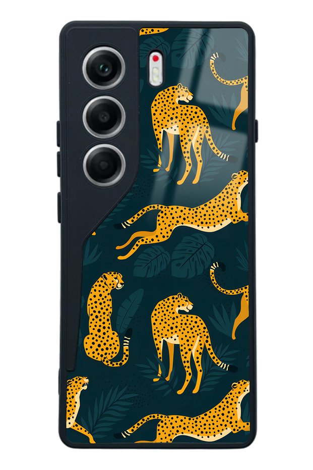 Tecno Camon 40 Leaf Leopard Design Glossy Phone Case