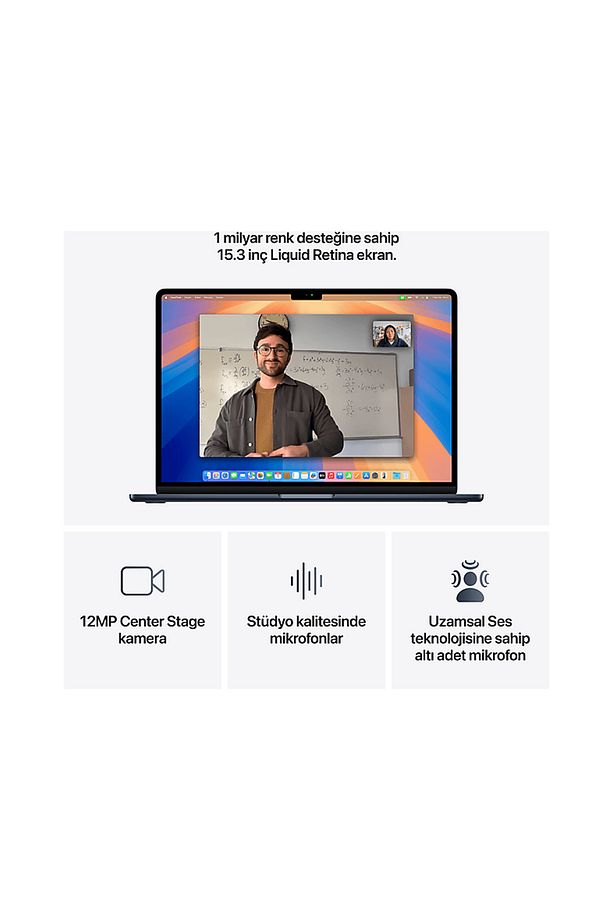 MW1M3TU/A/MacBook Air/Apple M4 İşlemci(10 Çekirdek CPU-10 Çekirdek GPU)/16GB RAM/512GB SSD/15. - 5