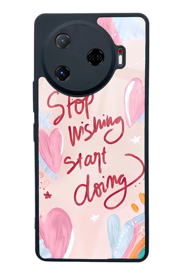 Glossy Phone Case for Tecno Camon 30 Pro Pink Motto Design