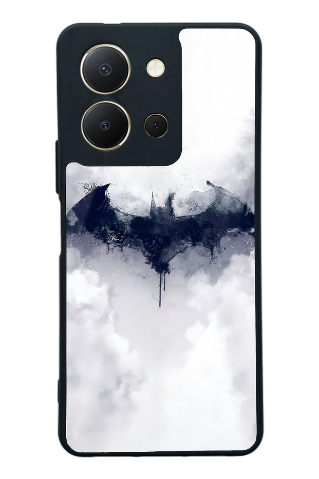 Vivo Y36 White Batman Design Glossy Phone Case