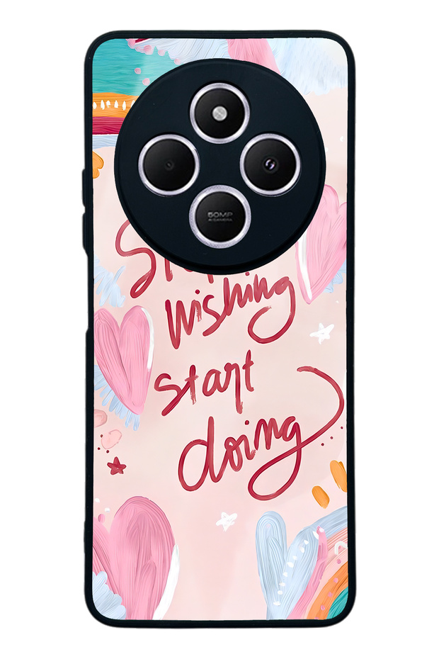 Xiaomi Redmi A4 Pink Motto Design Glossy Phone Case