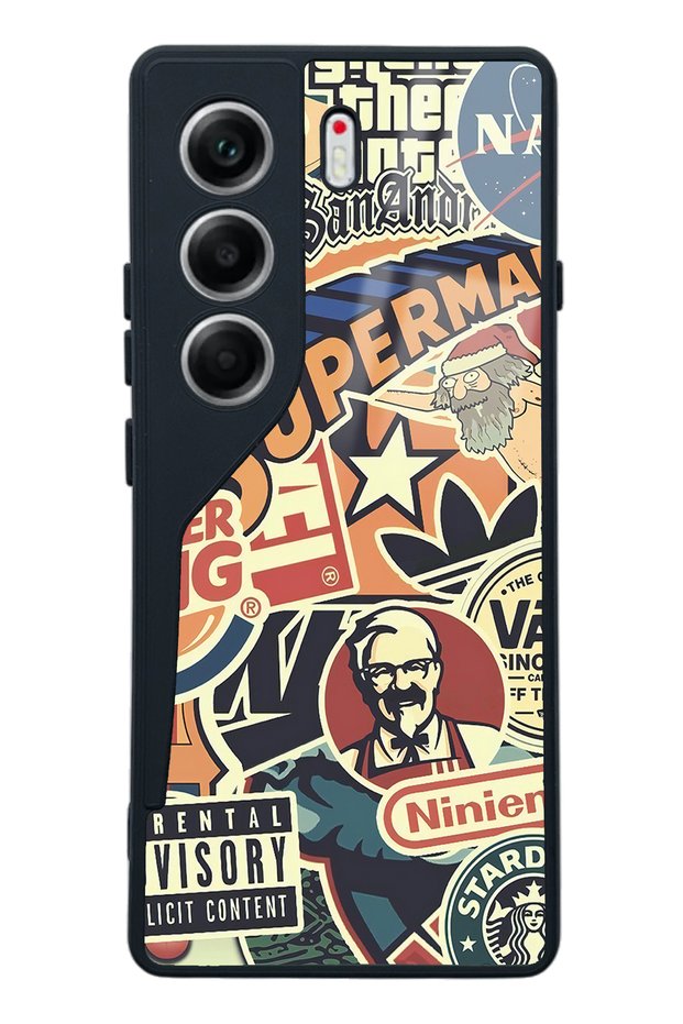 Tecno Camon 40 Retro Brand Design Glossy Phone Case